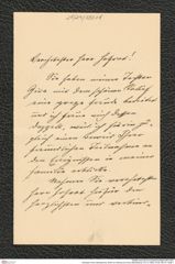 Nachlass Franz Steindachner, Brief von Wesney an Franz Steindachner (10.12.1900), Inv.Nr. 587.01, Seite 1
